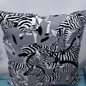 Zebra Print Throw Pillow
